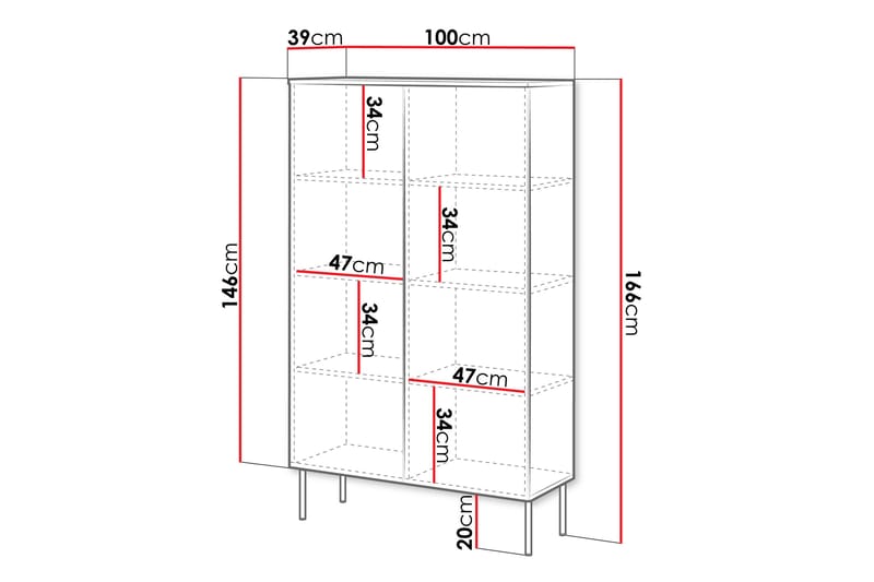 Kommode Laholm 100 cm - Hvit - Oppbevaring - Oppbevaringsmøbler - Kommode