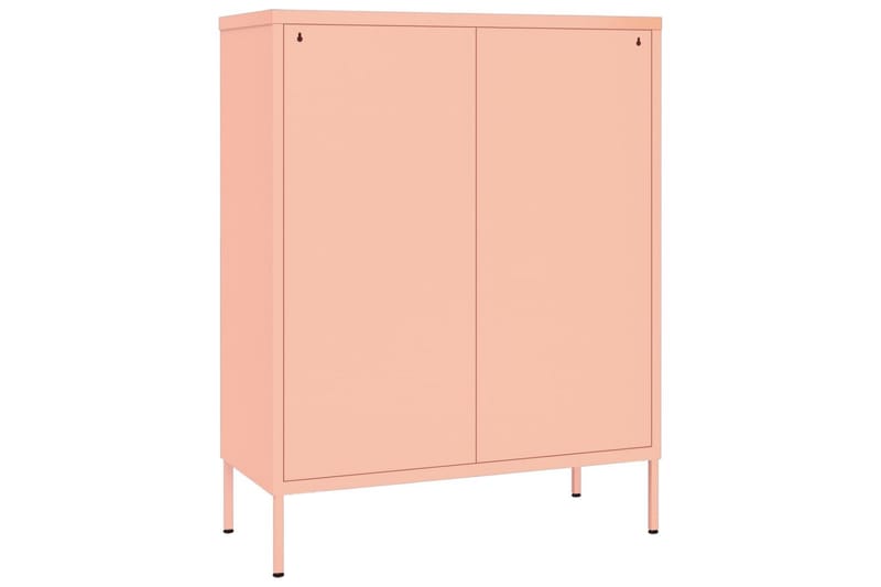 Kommode rosa 80x35x101,5 cm stål - Rosa - Oppbevaring - Oppbevaringsmøbler - Kommode