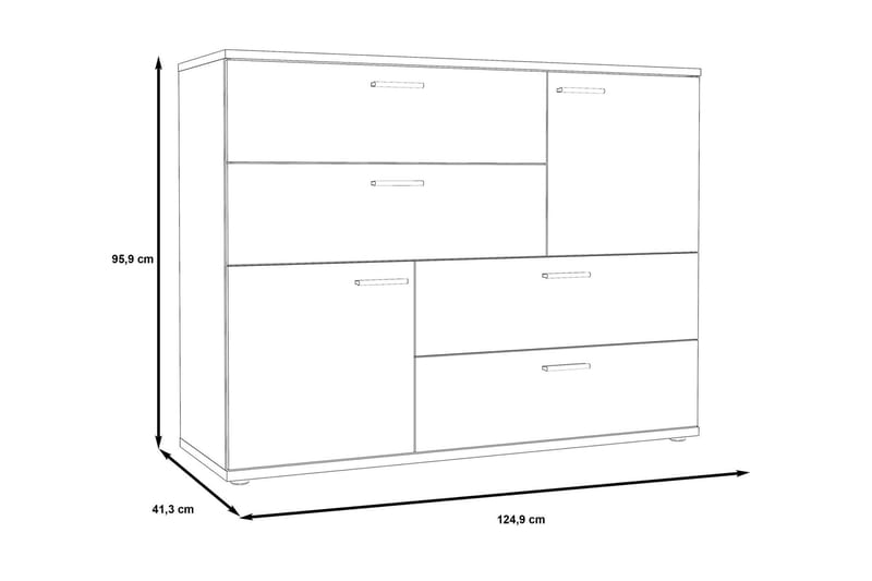 Kommode Willingham 125 cm - Lysegrå - Oppbevaring - Oppbevaringsmøbler - Kommode