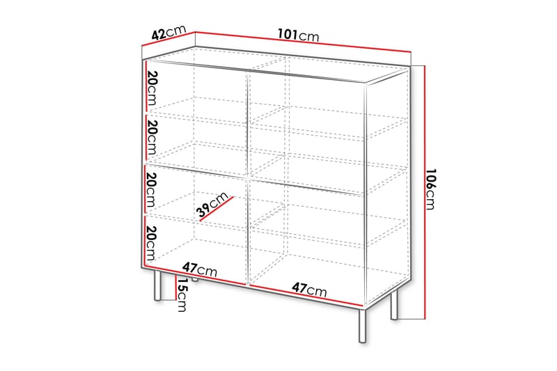 Kommode Langela 101 cm - Kashmir - Oppbevaring - Oppbevaringsmøbler - Kommode