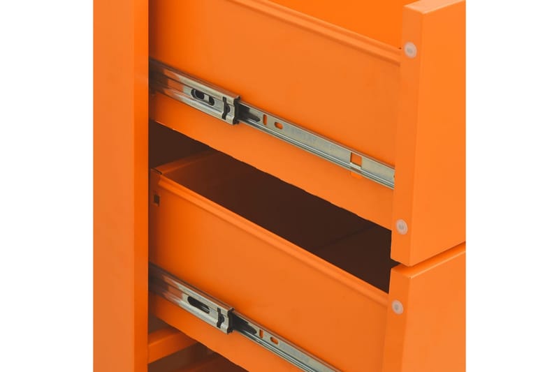 Kommode oransje 80x35x101,5 cm stål - Oransj - Oppbevaring - Oppbevaringsmøbler - Kommode - Entrekommode