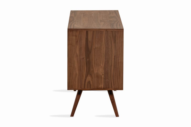 Sideboard Skagana 160x45 cm Massiv Valnøtt - Brun - Oppbevaring - Oppbevaringsmøbler - Kommode