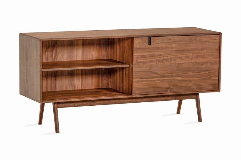 Sideboard Skagana 160x45 cm Massiv Valnøtt - Brun - Oppbevaring - Oppbevaringsmøbler - Kommode