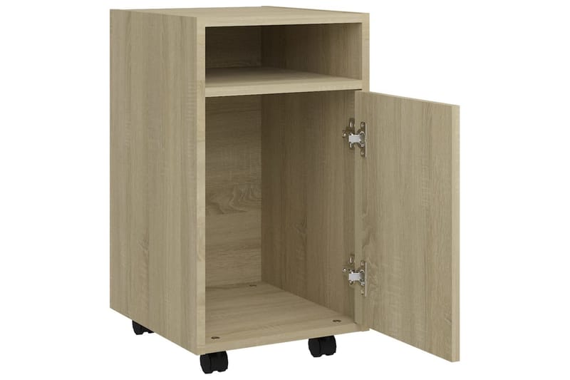 Sideskap med hjul sonoma eik 33x38x60 cm sponplater - Brun - Oppbevaring - Oppbevaringsmøbler - Kommode - Skuffeseksjon