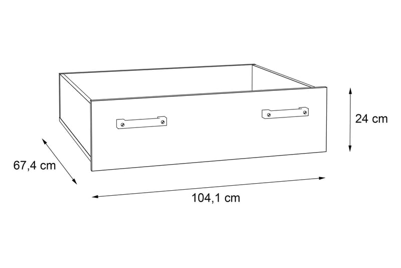 Skuff med Hjul Tarasco 67x84 cm - Brun - Oppbevaring - Oppbevaringsmøbler - Kommode - Skuffeseksjon