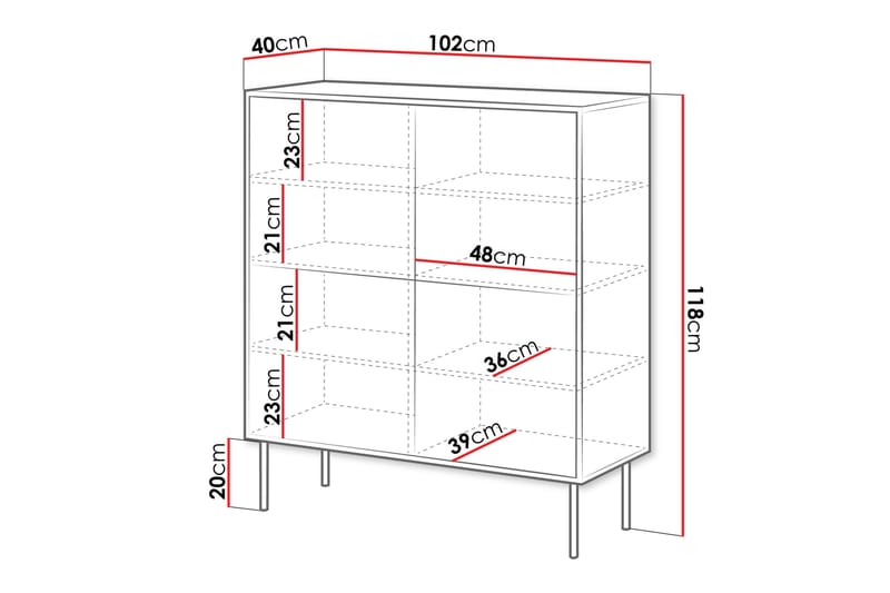 Kommode Soublet 102 cm - Svart - Oppbevaring - Oppbevaringsmøbler - Kommode