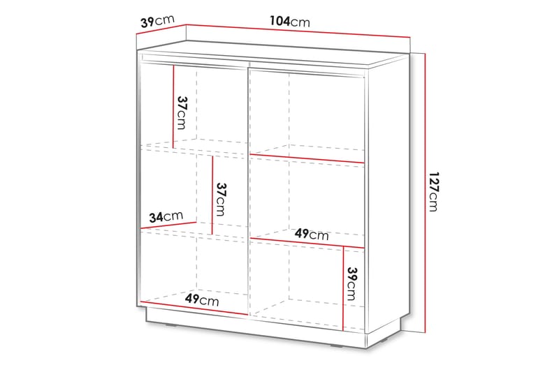 Kommode Vitlanda 104 cm - Svart - Oppbevaring - Oppbevaringsmøbler - Kommode