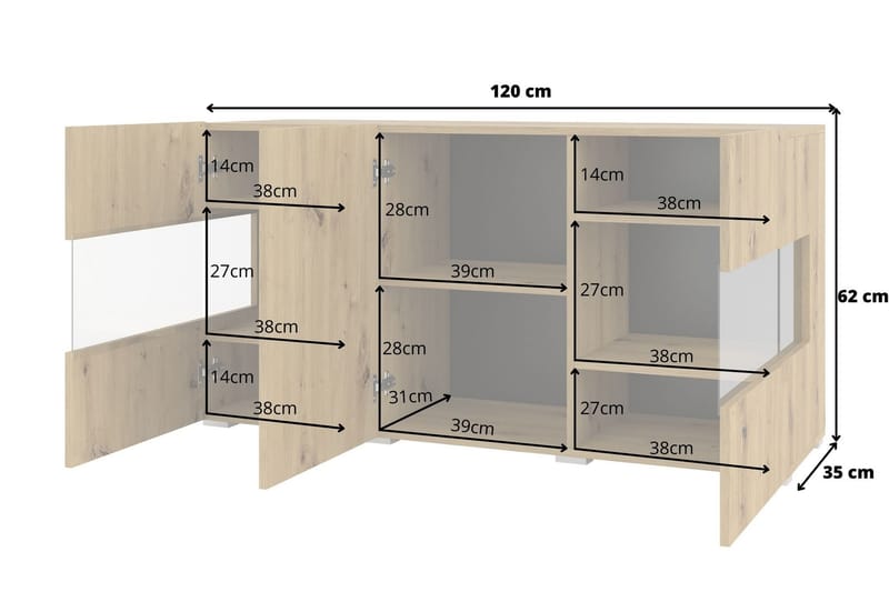 Oppbevaringskiste Speno 120 cm - Brun - Oppbevaring - Oppbevaringsmøbler - Oppbevaringskiste & sengekiste