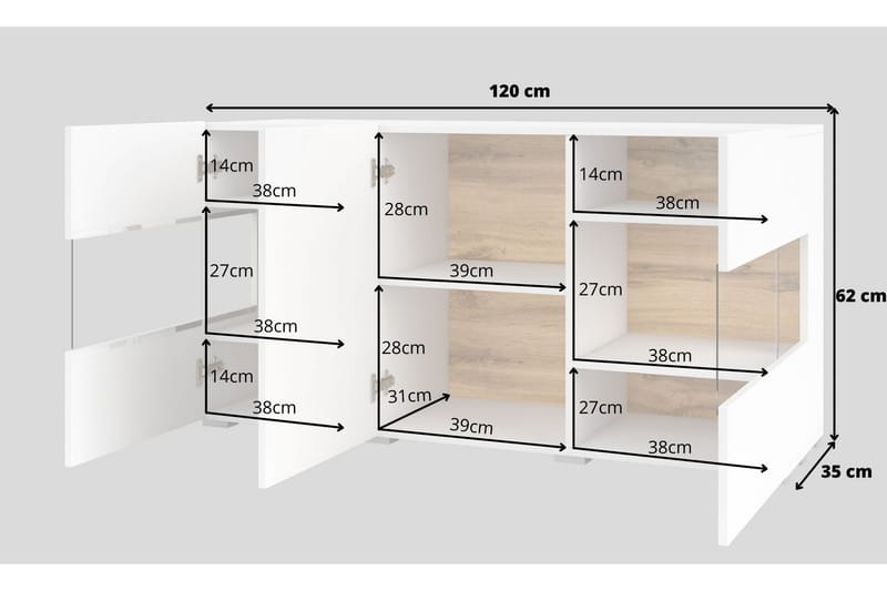 Oppbevaringskiste Speno 120 cm - Hvit - Oppbevaring - Oppbevaringsmøbler - Oppbevaringskiste & sengekiste