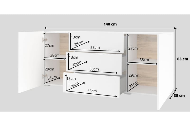 Oppbevaringskiste Speno 140 cm - Hvit - Oppbevaring - Oppbevaringsmøbler - Oppbevaringskiste & sengekiste