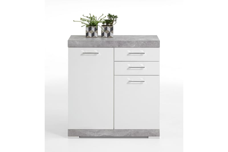 Kiste Celise 80 cm - Hvit|Grå - Oppbevaring - Oppbevaringsmøbler - Sideboard & skjenk