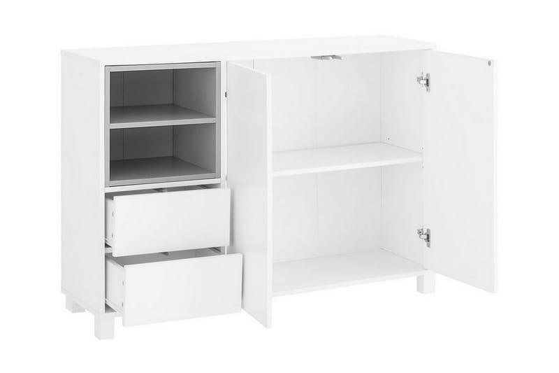 Polima Skjenk 120 cm - Hvit|Grå - Oppbevaring - Oppbevaringsmøbler - Sideboard & skjenk