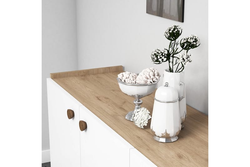 Sideboard 41x182 cm - Natur/Hvit - Oppbevaring - Oppbevaringsmøbler - Sideboard & skjenk