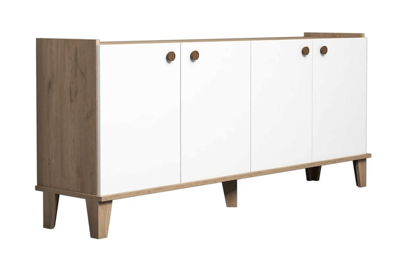 Sideboard 41x182 cm - Natur/Hvit - Oppbevaring - Oppbevaringsmøbler - Sideboard & skjenk