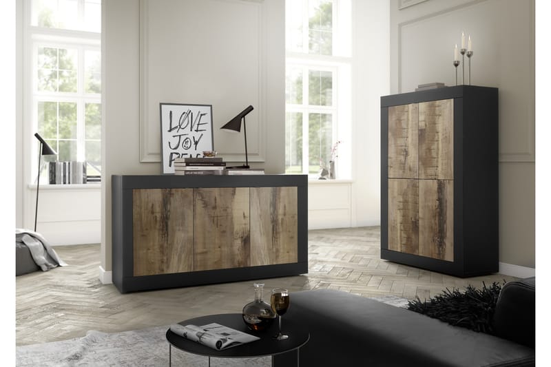 Sideboard Astal 43x160 cm Natur/Svart - LC SPA - Oppbevaring - Oppbevaringsmøbler - Sideboard & skjenk