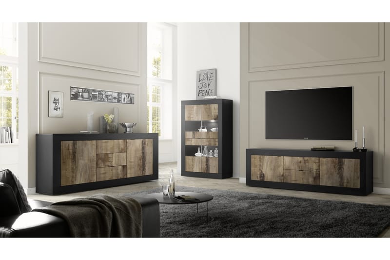 Sideboard Astal 43x160 cm Natur/Svart - LC SPA - Oppbevaring - Oppbevaringsmøbler - Sideboard & skjenk