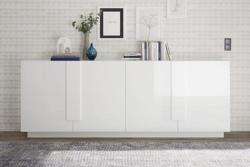 Sideboard Bertio 241 cm - Hvit - Oppbevaring - Oppbevaringsmøbler - Sideboard & skjenk