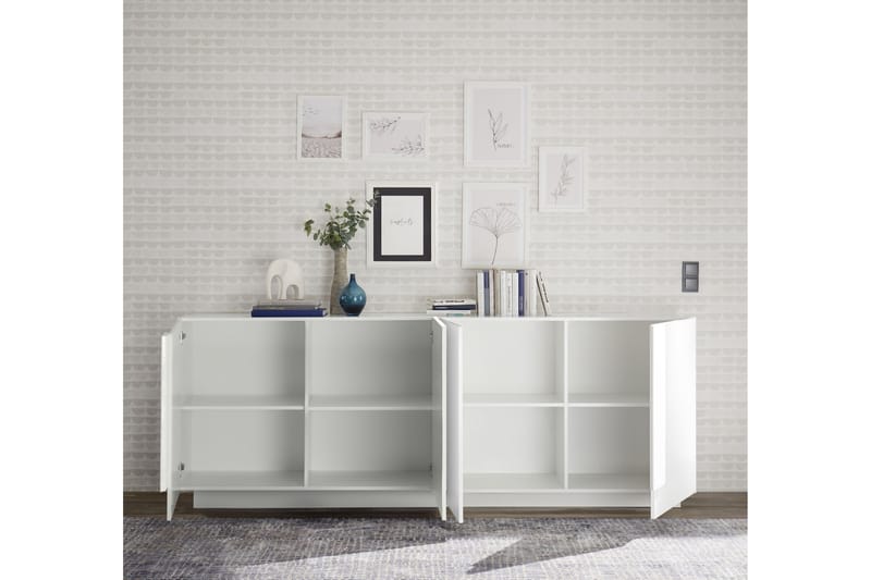 Sideboard Bertio 241 cm - Hvit - Oppbevaring - Oppbevaringsmøbler - Sideboard & skjenk