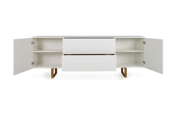 Sideboard Birka 216x43 cm - Ek/Hvit - Oppbevaring - Oppbevaringsmøbler - Sideboard & skjenk