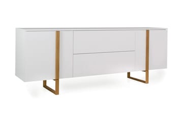 Sideboard Birka 216x43 cm - Ek/Hvit - Oppbevaring - Oppbevaringsmøbler - Sideboard & skjenk