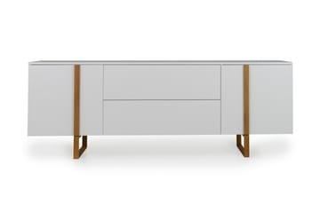 Sideboard Birka 216x43 cm - Ek/Hvit - Oppbevaring - Oppbevaringsmøbler - Sideboard & skjenk