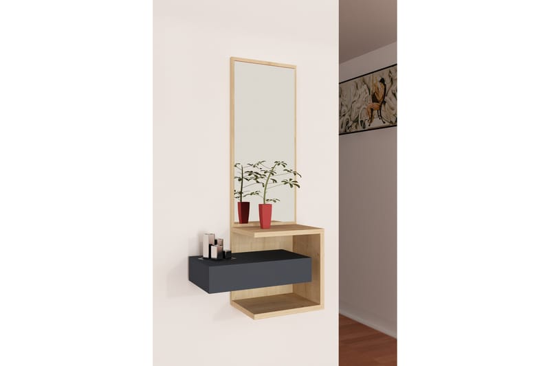 Sideboard Jahic 49 cm - Eik|Antrasitt - Oppbevaring - Oppbevaringsmøbler - Sideboard & skjenk