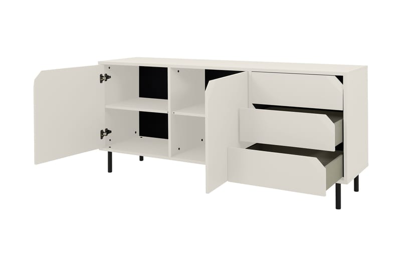 Sideboard Maybach 176,5 cm - Hvit - Oppbevaring - Oppbevaringsmøbler - Sideboard & skjenk