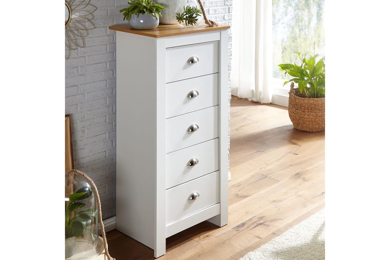 Sideboard Mexus 39 cm Rektangulær - Hvit/Natur - Oppbevaring - Oppbevaringsmøbler - Sideboard & skjenk