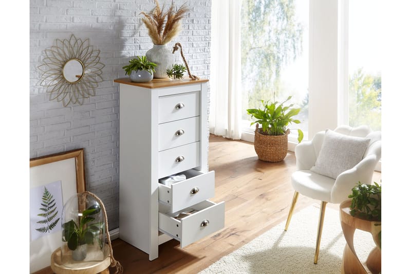 Sideboard Mexus 39 cm Rektangulær - Hvit/Natur - Oppbevaring - Oppbevaringsmøbler - Sideboard & skjenk