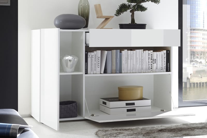 Sideboard Nickero 130 cm - Hvit - Oppbevaring - Oppbevaringsmøbler - Sideboard & skjenk