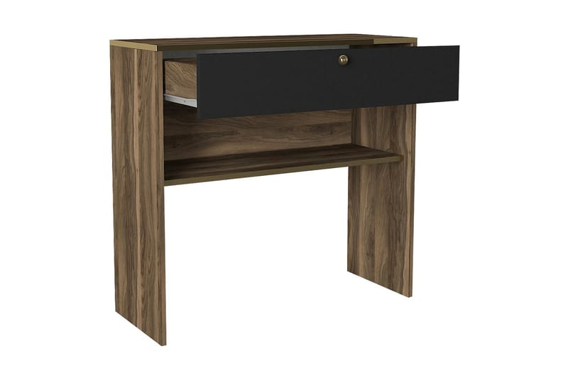 Sideboard Poetzsch 90 cm - Valnøtt|Svart - Oppbevaring - Oppbevaringsmøbler - Sideboard & skjenk