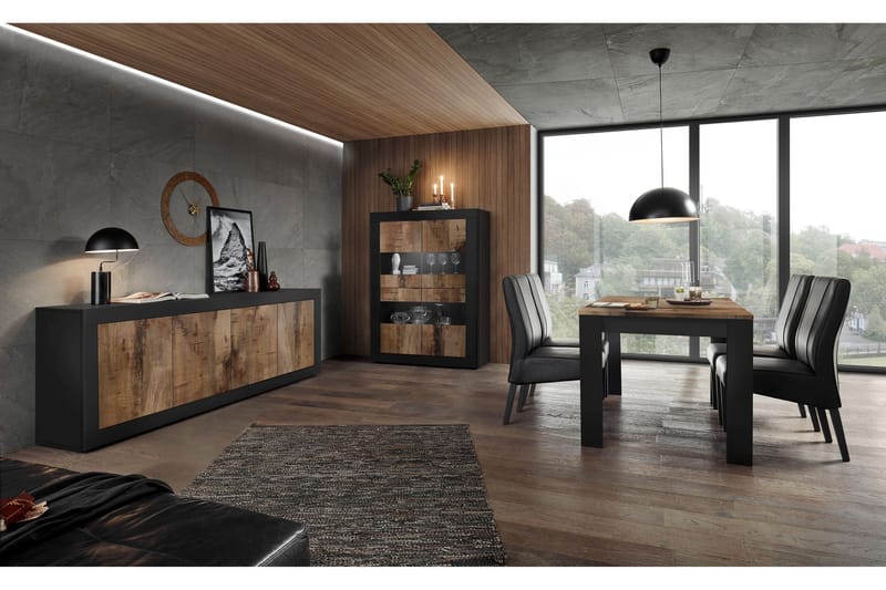 Sidebord Astal 43x207 cm Natur / Svart - LC spa - Oppbevaring - Oppbevaringsmøbler - Sideboard & skjenk