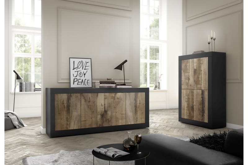 Sidebord Astal 43x207 cm Natur / Svart - LC spa - Oppbevaring - Oppbevaringsmøbler - Sideboard & skjenk