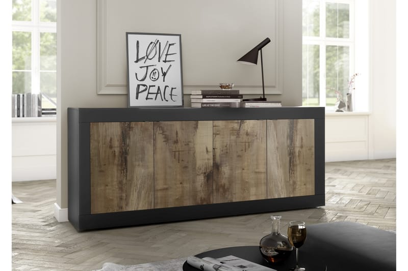 Sidebord Astal 43x207 cm Natur / Svart - LC spa - Oppbevaring - Oppbevaringsmøbler - Sideboard & skjenk