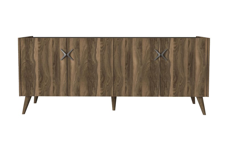 Sidebord Vallow 184 cm - Valnøtt|Antrasitt - Oppbevaring - Oppbevaringsmøbler - Sideboard & skjenk