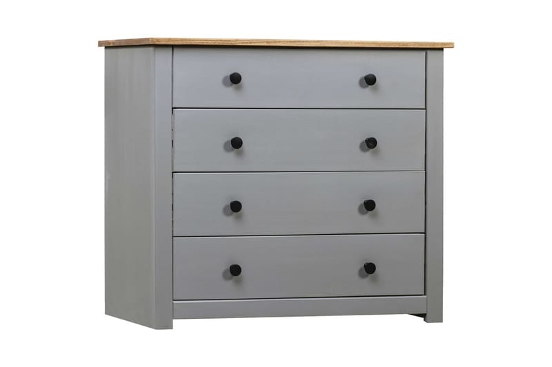 Sideskap grå 80x40x73 cm furu Panama Range - Grå - Oppbevaring - Oppbevaringsmøbler - Sideboard & skjenk