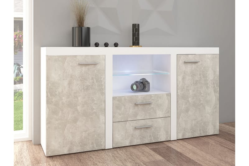 Sjenk Rumba 157X40X81 Cm - Beige/Grå - Oppbevaring - Oppbevaringsmøbler - Sideboard & skjenk