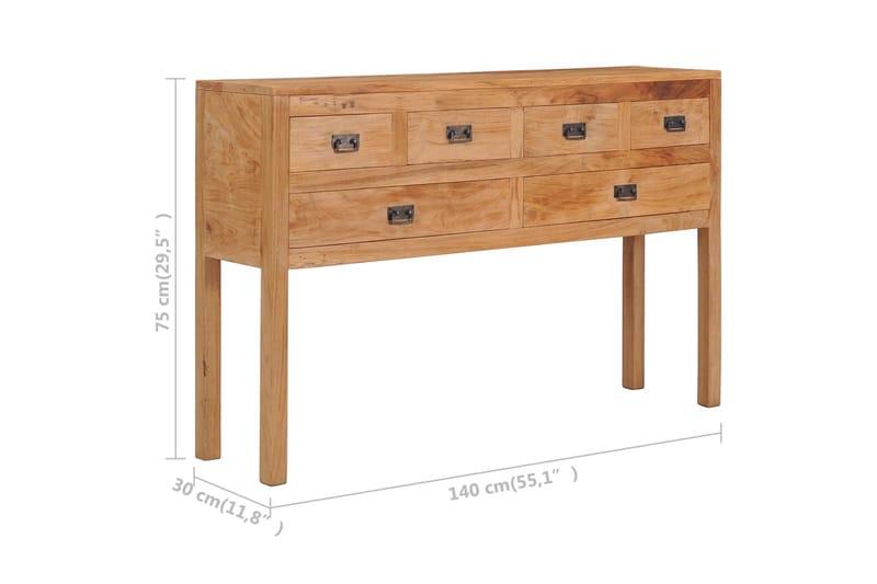 Skjenk 140x30x75 cm heltre teak - Oppbevaring - Oppbevaringsmøbler - Sideboard & skjenk