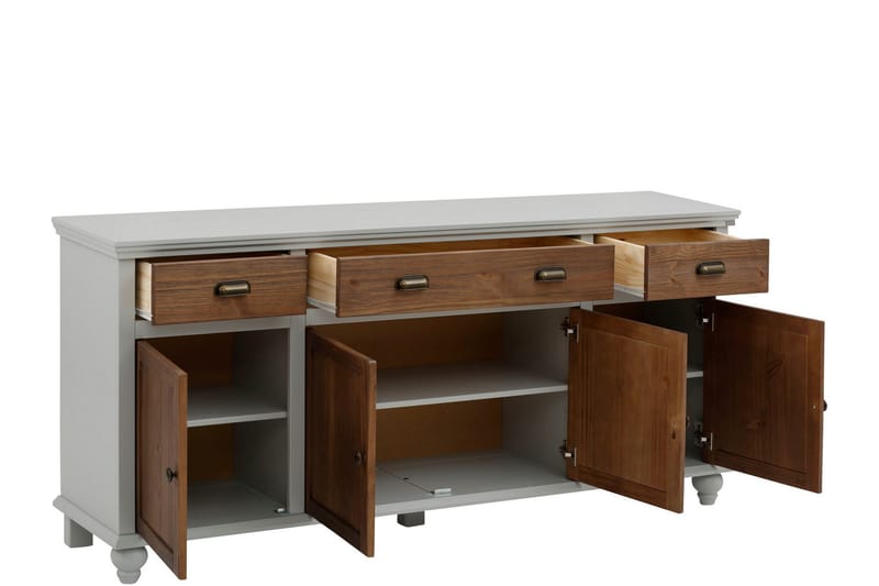 Skjenk Aislinn 175x38 cm - Grå/Brun - Oppbevaring - Oppbevaringsmøbler - Sideboard & skjenk