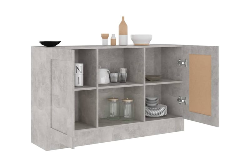 Skjenk betonggrå 120x30,5x70 cm sponplate - Grå - Oppbevaring - Oppbevaringsmøbler - Sideboard & skjenk