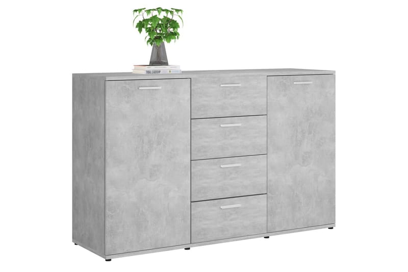 Skjenk betonggrå 120x35,5x75 cm sponplate - Grå - Oppbevaring - Oppbevaringsmøbler - Sideboard & skjenk