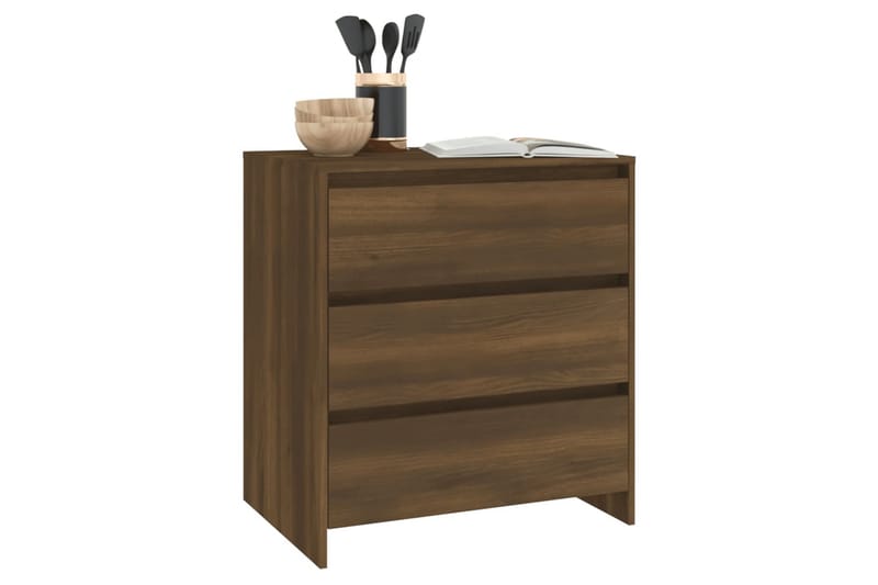 Skjenk brun eik 70x41x75 cm sponplate - Brun - Oppbevaring - Oppbevaringsmøbler - Sideboard & skjenk