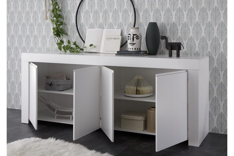 Skjenk Firenze 210 cm - Hvit - Oppbevaring - Oppbevaringsmøbler - Sideboard & skjenk