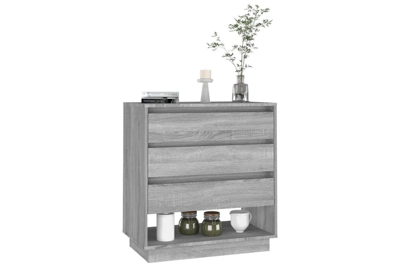 Skjenk grå sonoma eik 70x41x75 cm sponplate - Grå - Oppbevaring - Oppbevaringsmøbler - Sideboard & skjenk