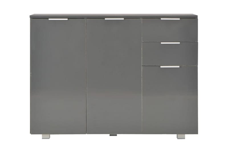 Skjenk høyglans grå 107x35x76 cm - Grå - Oppbevaring - Oppbevaringsmøbler - Sideboard & skjenk