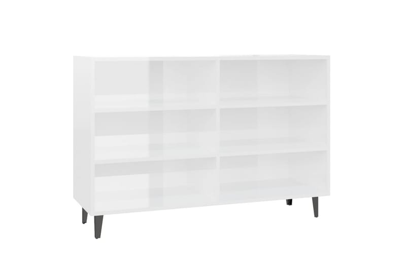 Skjenk høyglans hvit 103,5x35x70 cm sponplate - Hvit - Oppbevaring - Oppbevaringsmøbler - Sideboard & skjenk