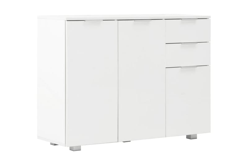 Skjenk høyglans hvit 107x35x76 cm - Hvit - Oppbevaring - Oppbevaringsmøbler - Sideboard & skjenk