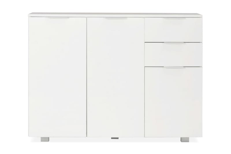 Skjenk høyglans hvit 107x35x76 cm - Hvit - Oppbevaring - Oppbevaringsmøbler - Sideboard & skjenk