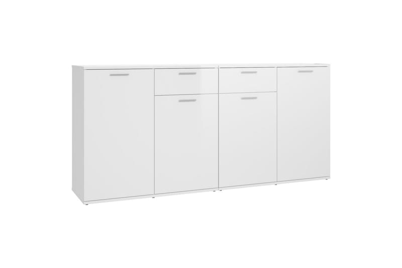 Skjenk høyglans hvit 160x36x75 cm sponplate - Hvit - Oppbevaring - Oppbevaringsmøbler - Sideboard & skjenk