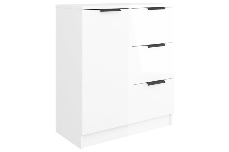 Skjenk høyglans hvit 60x30x70 cm konstruert tre - Hvit - Oppbevaring - Oppbevaringsmøbler - Sideboard & skjenk